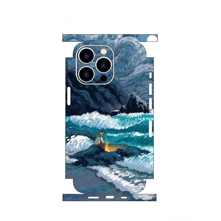 

Colorful Decal Skin for iPhone 1615 14 13 Pro Max Mini Back Film Cover Wrap Rear Screen Protector Anti-scratch Durable Sticker