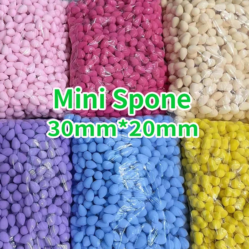 100 sztuk hurtownie Mini gąbka do makijażu miękkie małe piękno jajko Puff podkład gąbka do korektora Mix proszek kosmetyczny Puff narzędzia do makijazu