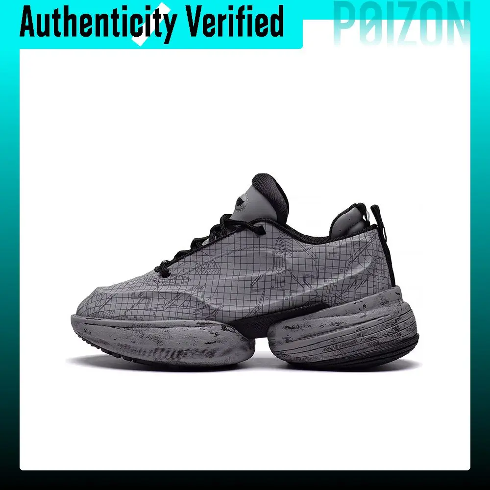 Li Ning CF Tracing Collection Low top Casual Shoes Unisex Shark Gray AGLS239-3