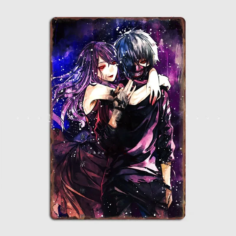 Tokyo Ghoul Knight Artistic Panel Decoration with Characters and Scenery for Vintage Home and Bar Wall Decor