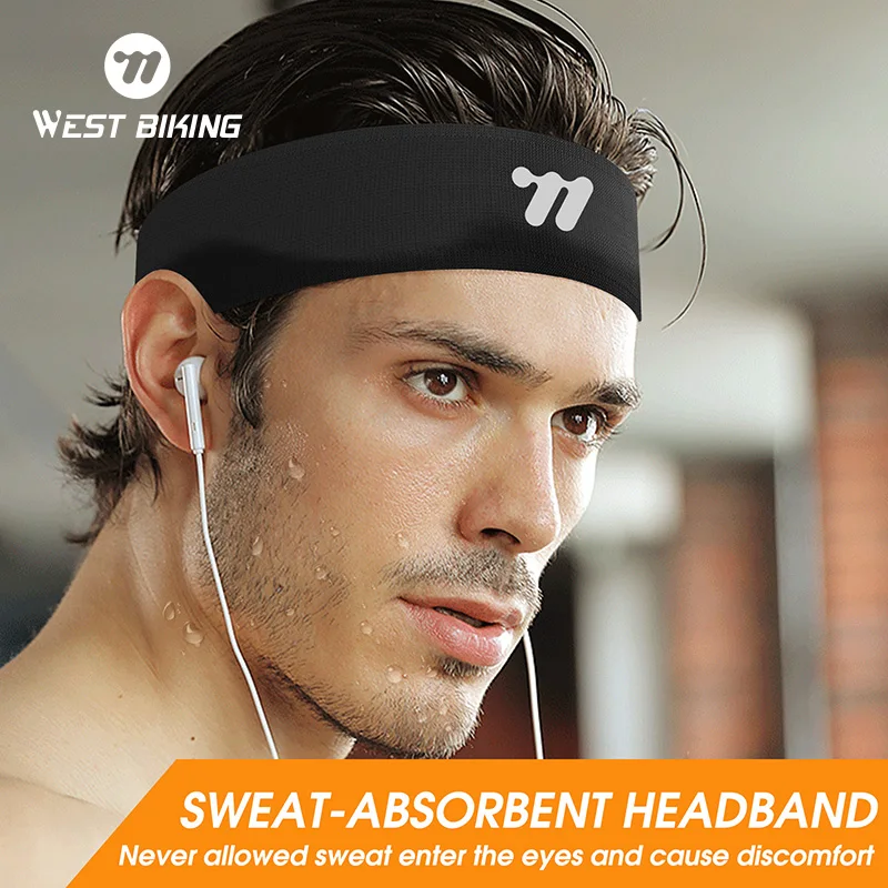 WEST BIKING Professional Sports Headband For Men Women Elastic Cycling/Yoga/Running/Fitness Hairband Outdoor Sweat Headband Gear