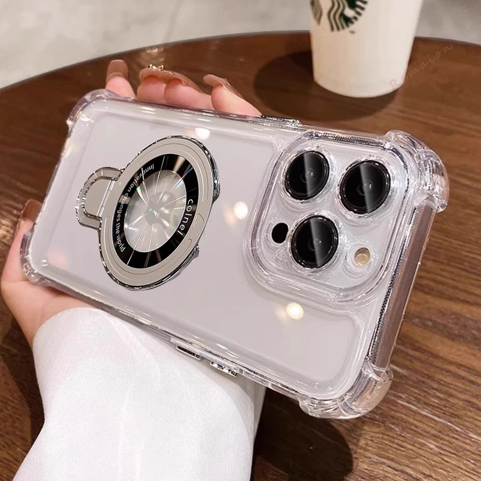 حافظة هاتف مغناطيسية مقاومة للصدمات لهاتف آيفون 17 Air 15 14 13 11 12 16 Pro Max 14 15 Plus Magsafe غطاء حماية من السيليكون #2