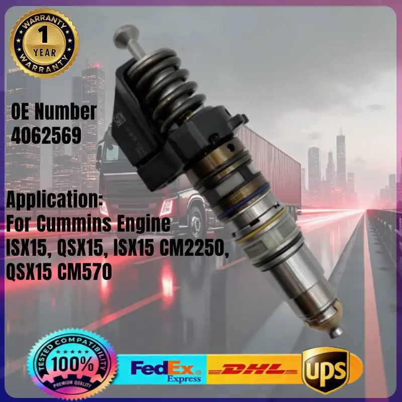 4062569 4062569NX 4062569PX 4062569RX Common Rail Fuel Injector for Cummins Engine ISX15 QSX15 ISX15 CM2250 QSX15 CM570