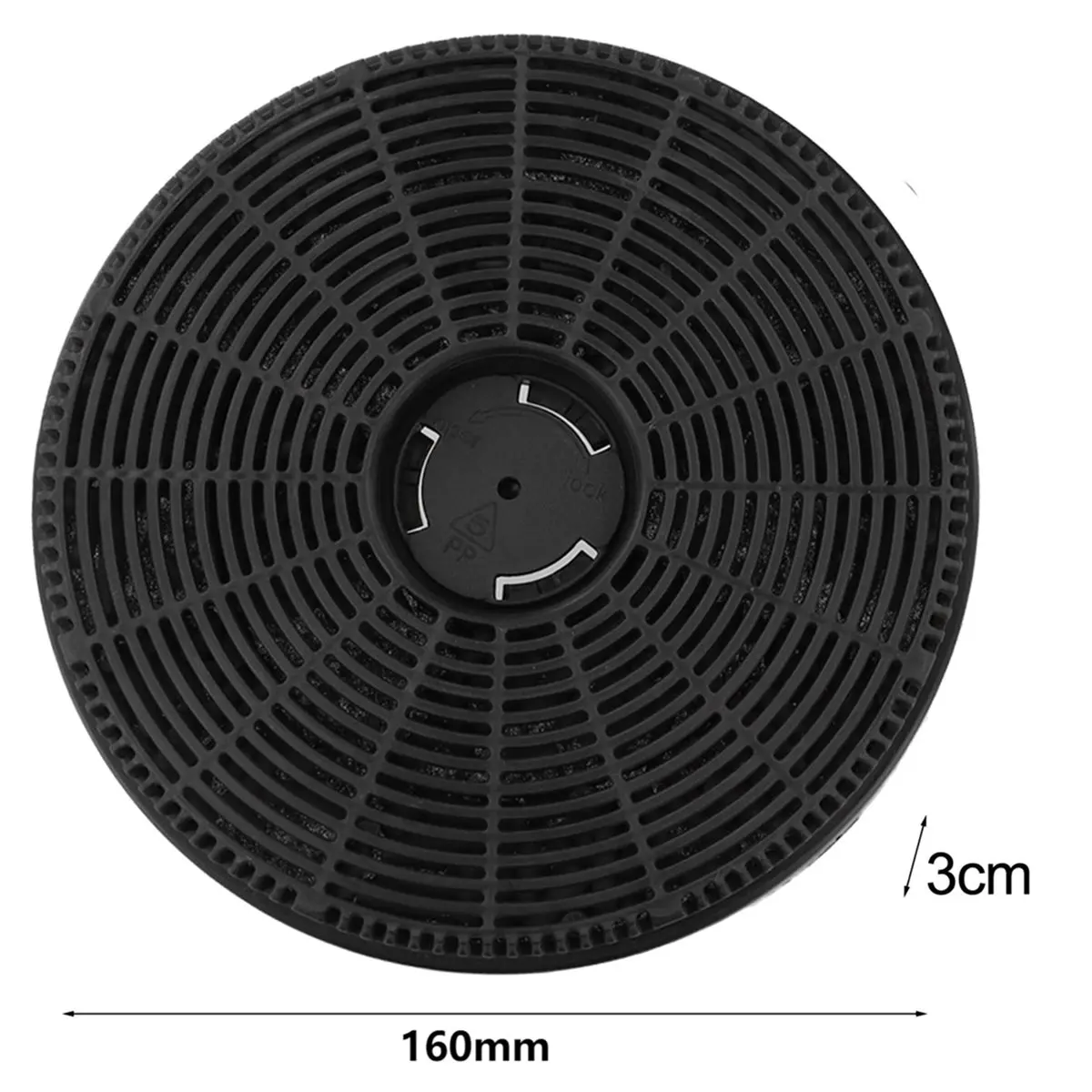 Utility Design 2PCS 160x30mm Activated Carbon Filter Kitchen Range Hood Accessories for Kitchen Wall Mount Ductless Ventilation