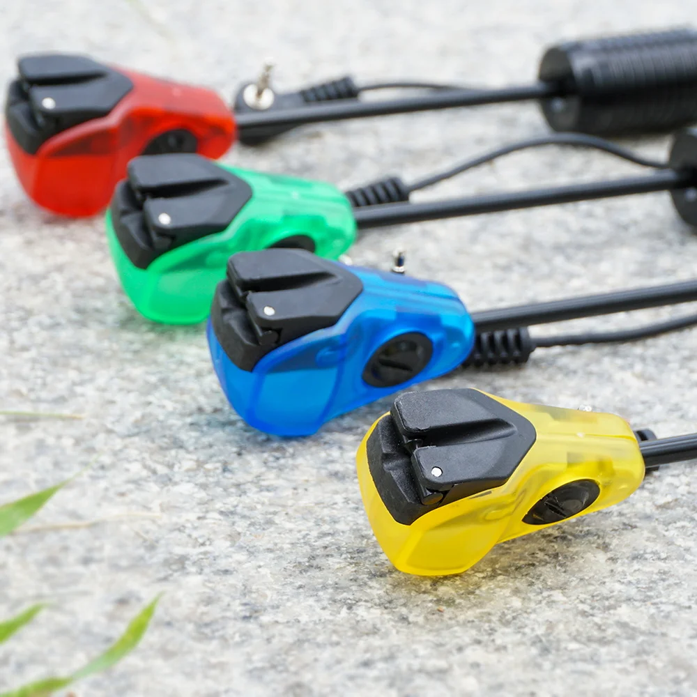 Hirisi B2036 4Pcs Carp Fishing Swingers Set Bite Indicator Quick Connector With Portable Storage Case Terminal Tackle Accessory