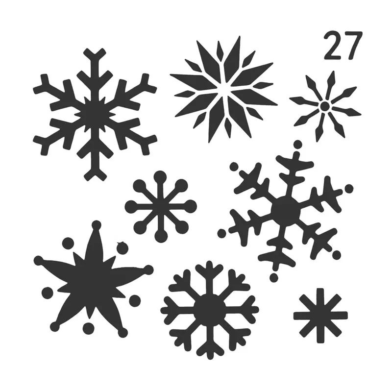 Diy Craft Sneeuwvlok Mal Voor Schilderen Stencils Stamped Fotoalbum Reliëf Papieren Kaart Op Hout, Stof, muur Nieuwe 15*15Cm Grootte