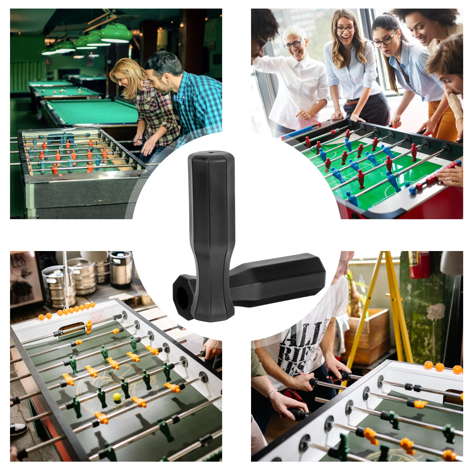 10 pçs máquina de pebolim alças compacto aperto ergonômico plástico durável fácil limpo acessório do jogo alça de pebolim