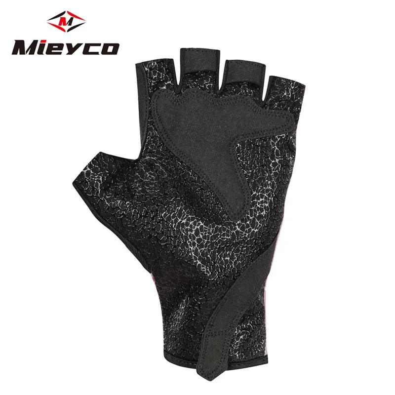 Pink Women Shockproof Sports Gloves Breathable Cycling Gloves Washable Half Finger Riding Motorcycle MTB Bicycle Non-slip Gloves