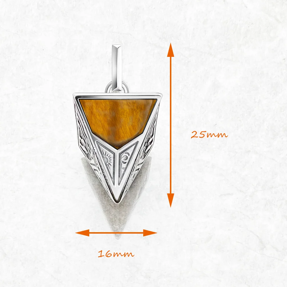 Pyramid Pendulum Triangle Pendant Brand New 925 Sterling Silver Vintage Jewelry Accessories Gift For Men Woman