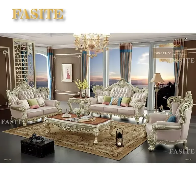 For Wood Home Furniture Sofa Set Cheap Modern Real Wood Living Room Luxury Sofas European Style Living Room Couch