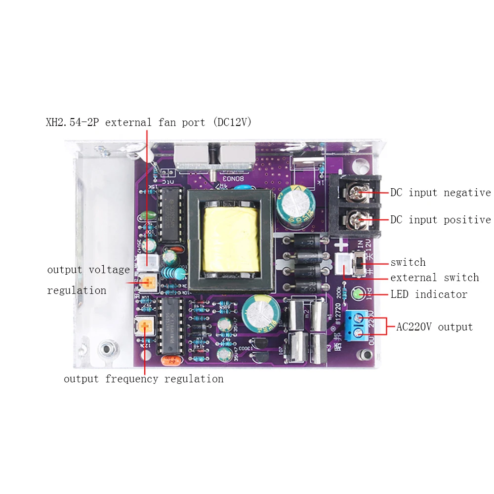 DC-AC Converter Step-Up Boost Power Board Modified Sine Wave Inverter 300W 12V To 220V 50Hz Inverter Circuit Board Driver Module