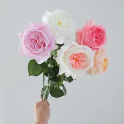 5Pc High-quality Artificial Flowers Rose Moisturizing Real Touch Rose Bridal Bouquet Wedding Home Decor Event Party Table Floral
