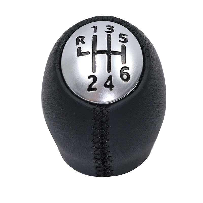 6 Speed Car Gear Shift Knob Leather Handleball For Renault Megane MK3 Clio Laguna For Nissan For Vauxhall Interior Accessories