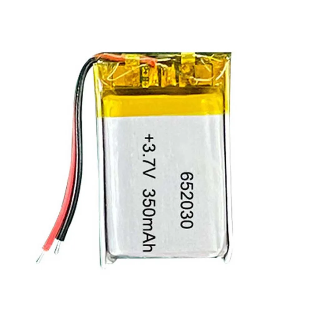 3.7V 350Mah 652030 litowo-jonowa litowo-polimerowa bateria 2.0 JST 2Pin do ładowania GPS moc MP4 TABLET DVD MP3 kamera zasilanie mobilne