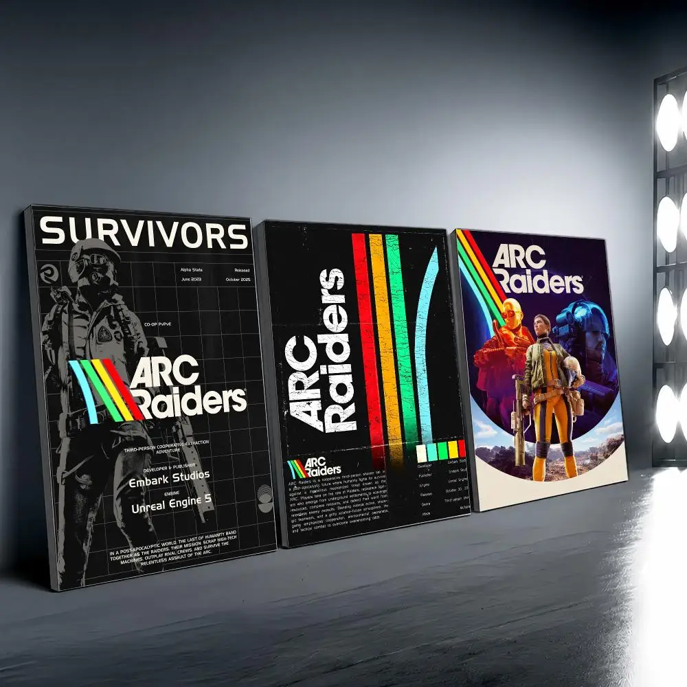 A-ARC R-Raiders Game Painting Calligraphy Modern Canvas Wall Art for Bedroom & Living Room | Home Decor Gift