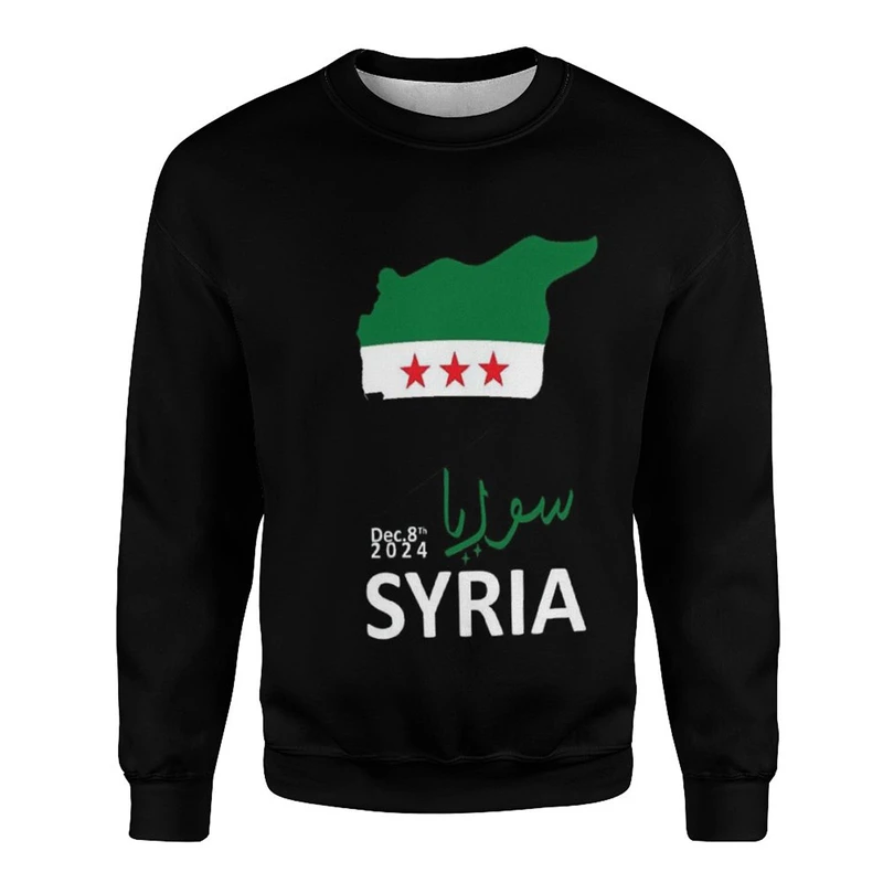 Free Syria Sport Sweatshirt For Men And Women Crew Neck Short Sleeve Football Sweatshirts Street Sport 2025 Syrian White Top Hot