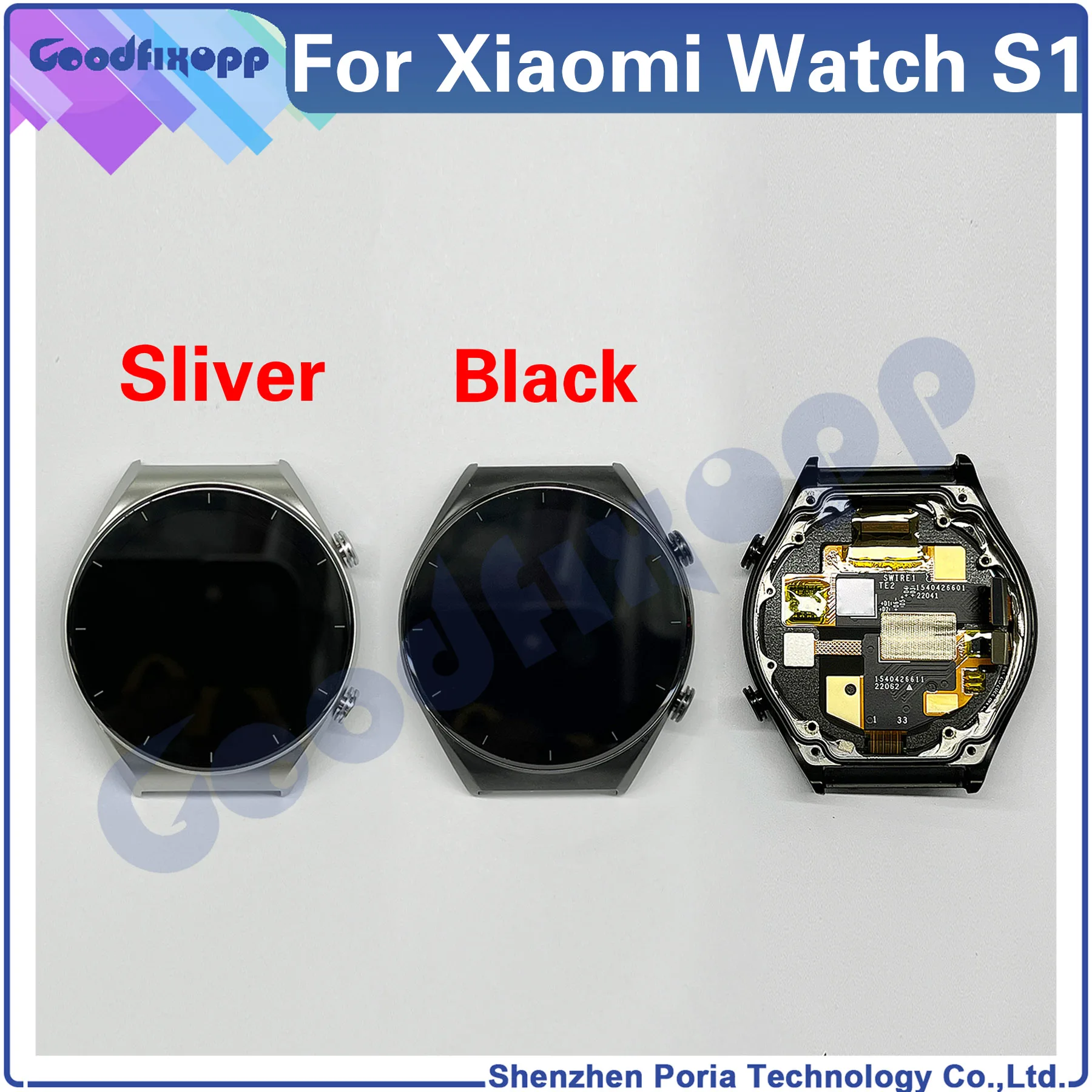 For Xiaomi Watch S1 M2108W1 LCD Display Touch Screen Digitizer Assembly Repair Parts Replacement