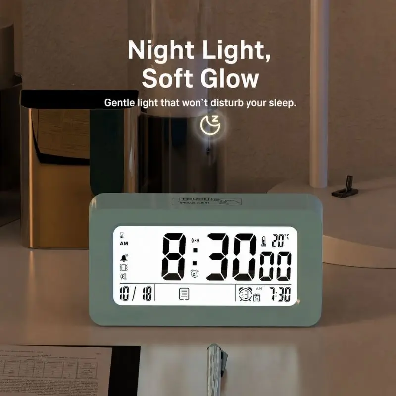 Lcd Digital Alarm Clock Creative Wake Up Timer With Digital Display Snooze Vibration Timing Function Electronic Clock For Home