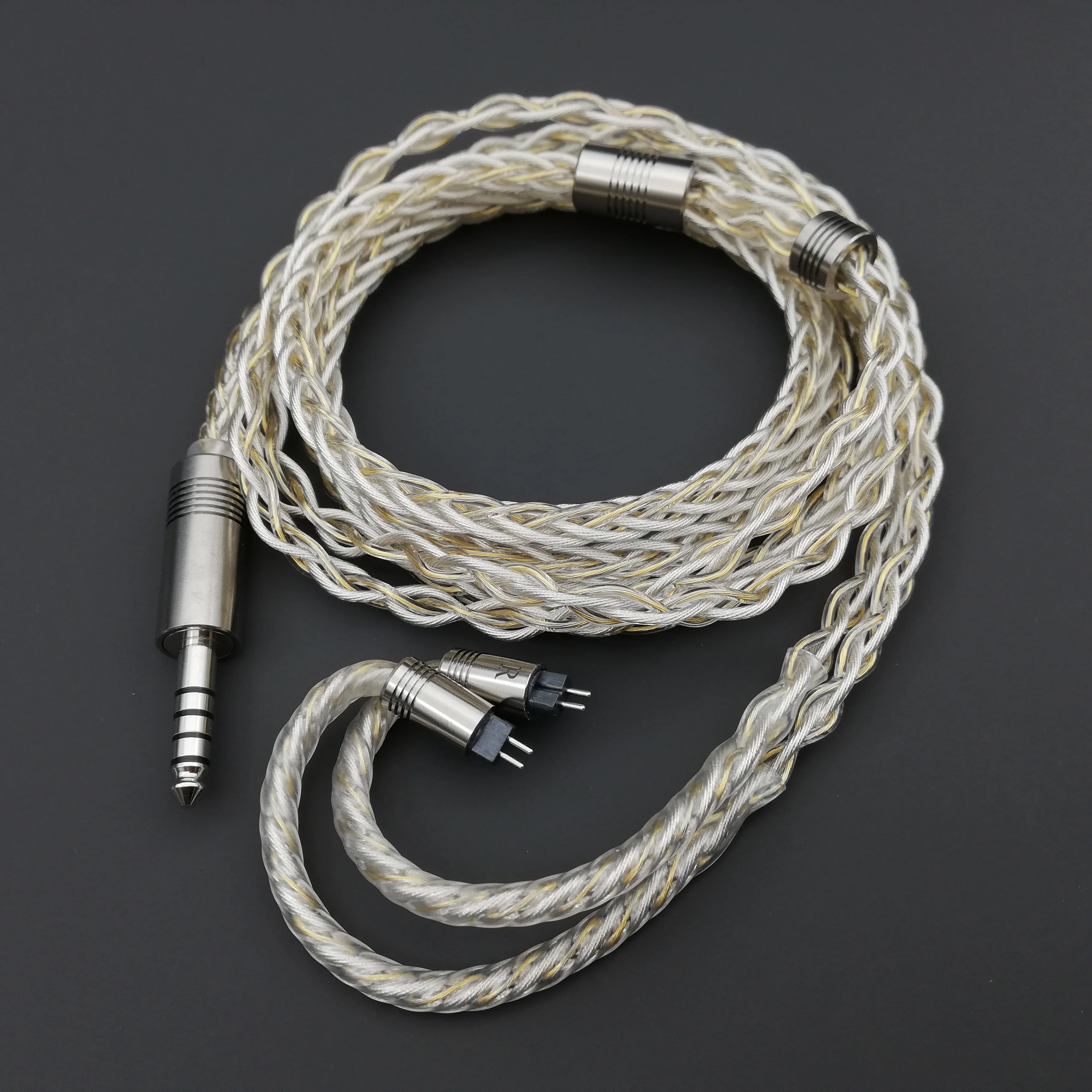 

Hiclass Customized 8 Core Pure Silver Gold Plated + Pure Silver Palladium Plated + OCC Silver Plated Cable 0.78 QDC MMCX Cable