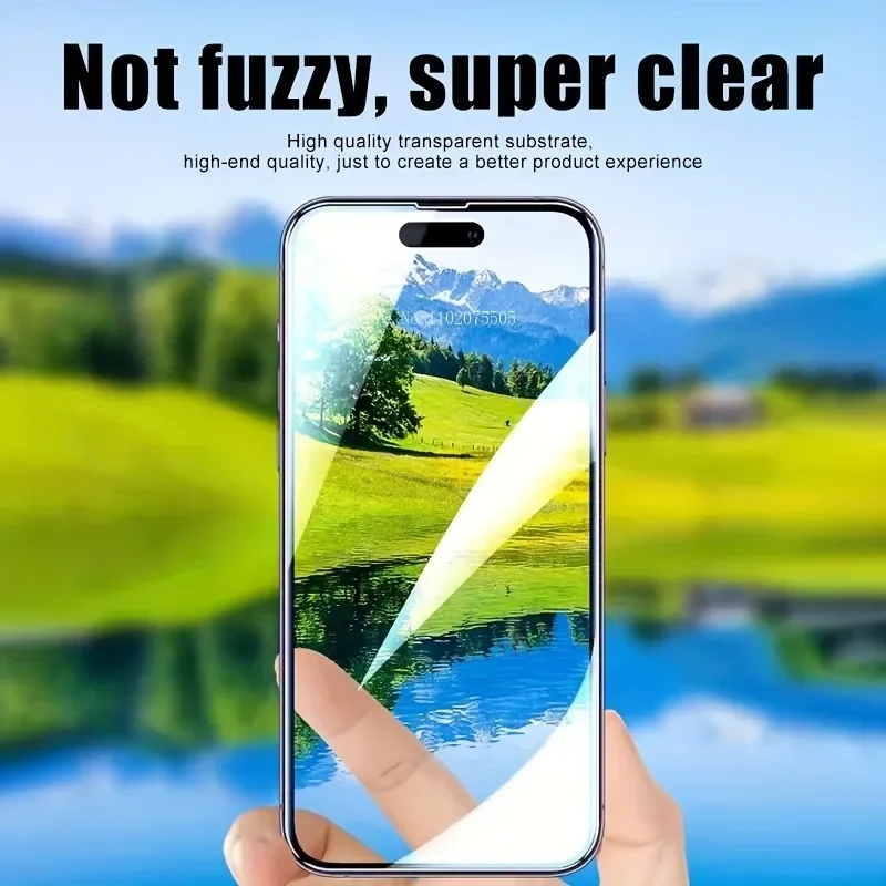 4 sztuki miękkiej w dotyku hydrożelowej folii ochronnej na ekran telefonu do iPhone'a 16 15 14 Pro Max 11 12 13 Pro Mini 6 7 8Plus XR XS Max