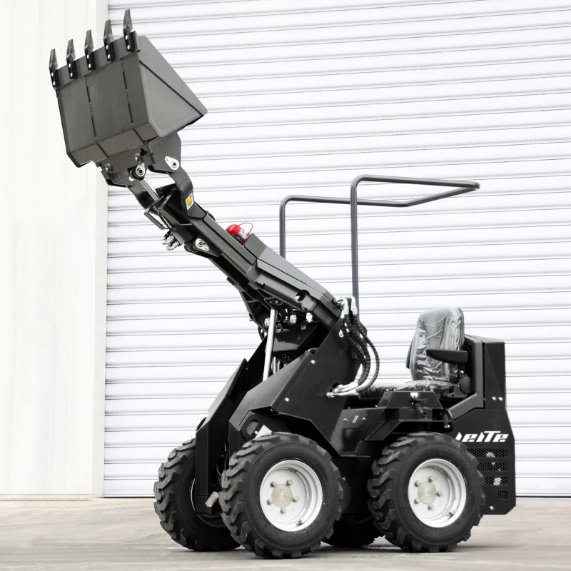 

LEITE Mini Garden Loader Track Cheap New Small Mini Skid Steer Loader All-Terrain Front End Farm Diesel