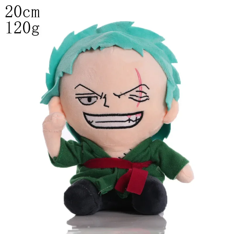 ★-20cm OnePiece Anime Figure Zoro Luffy Chopper Plush Toys Cute Cartoon Plushie Stuffed Dolls Pendant Kids Xmas Gifts