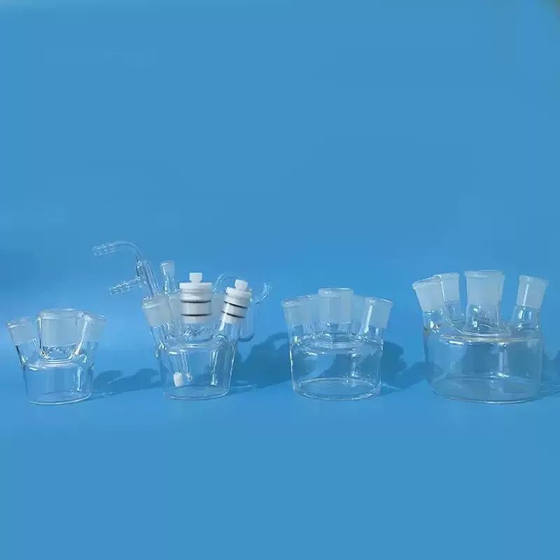 Professional 5-Neck Sealed Electrolysis Cell (50ml to 500ml) for Lab Research, Redox Reaction Electrochemical Synthesis