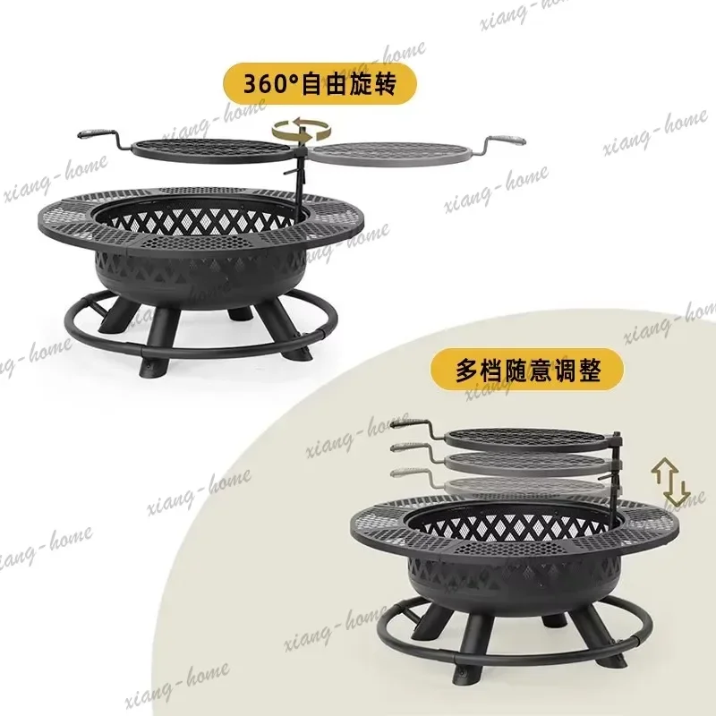 FG 2026 Outdoor Fire Pit Wood Stove Campfire Grill 32Inch 36Inch Multifunctional For Garden Tea Cooking