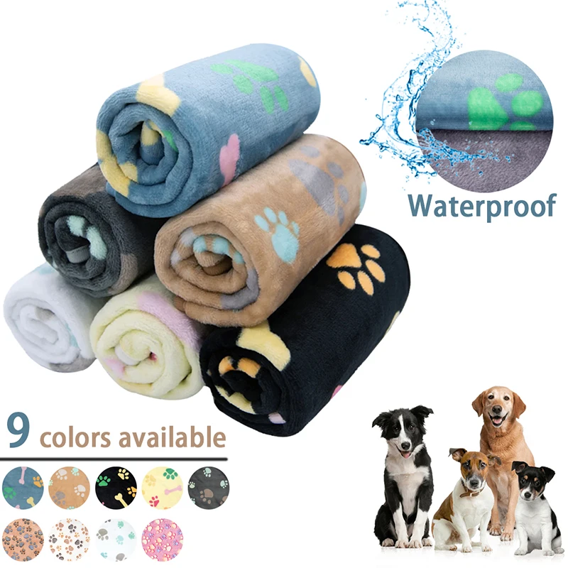 Soft Thickened Dog Blanket Waterproof Diaper Mat Dog Sleeping Mat Pet Blanket Sofa Mat Cat Blanket Warm Bed Sheet Pet Supplies