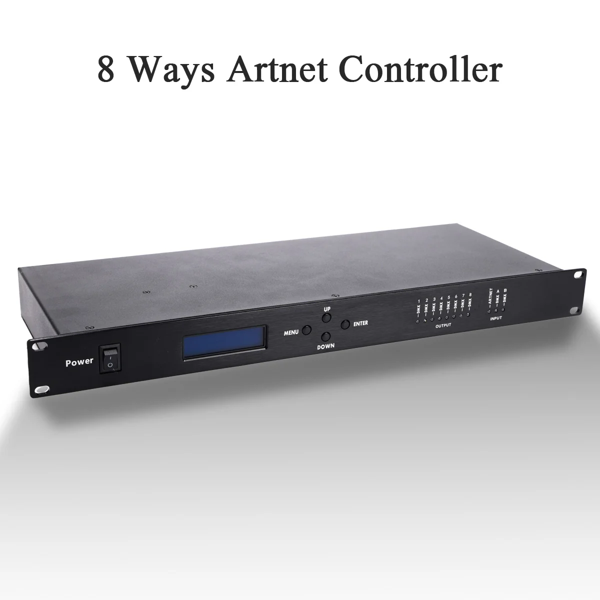 Artnet DMX 8-Wege-Netzwerk-Expander mit 8x512 4096 Kanälen für Bühnen-DJ-Beleuchtungssteuerung, Artnet-zu-DMX-Knoten für DJ-Disco
