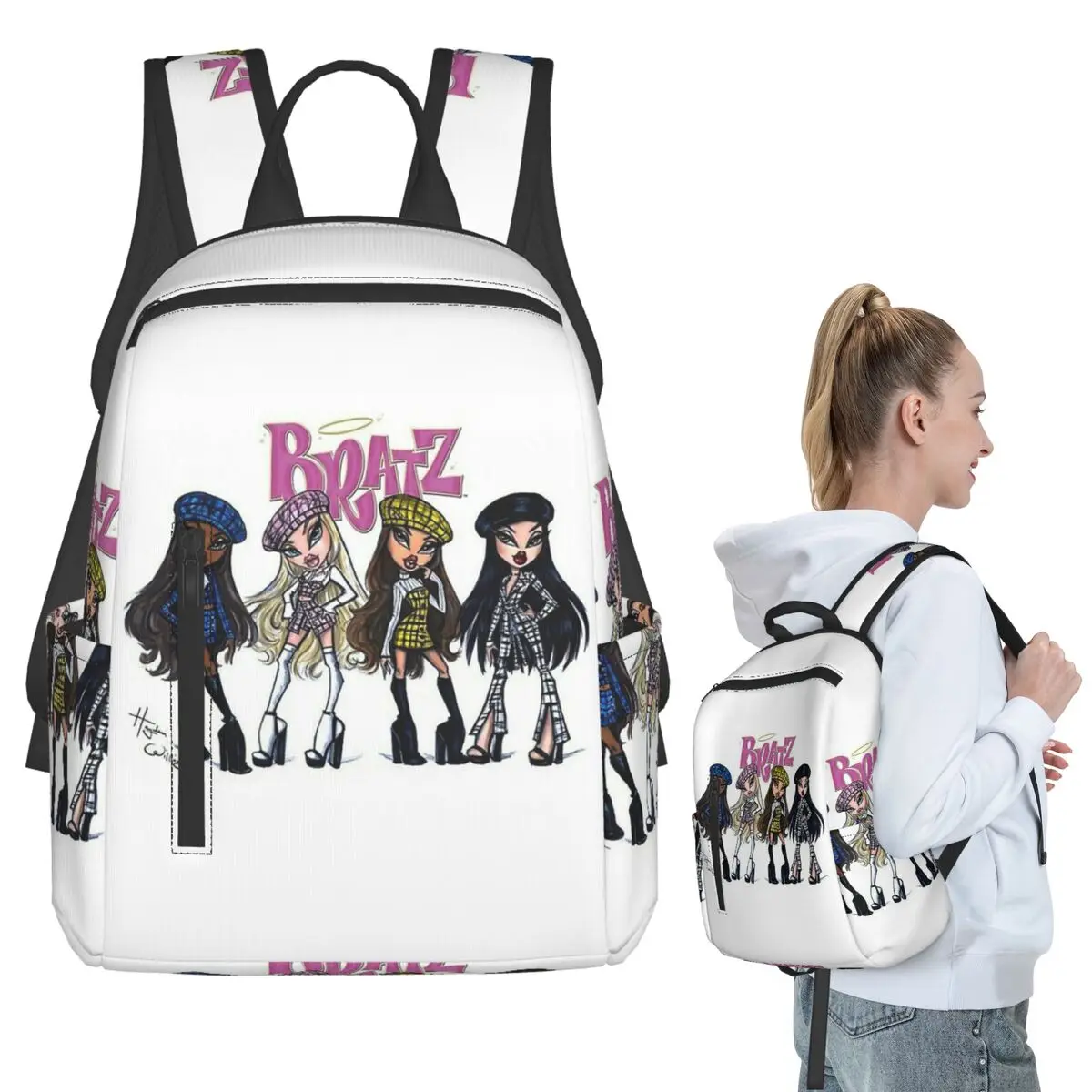 

Bratz Rock Angelz Doll Backpack Student BookBag Kids School Bag Laptop Shoulder Bags Boys Girls