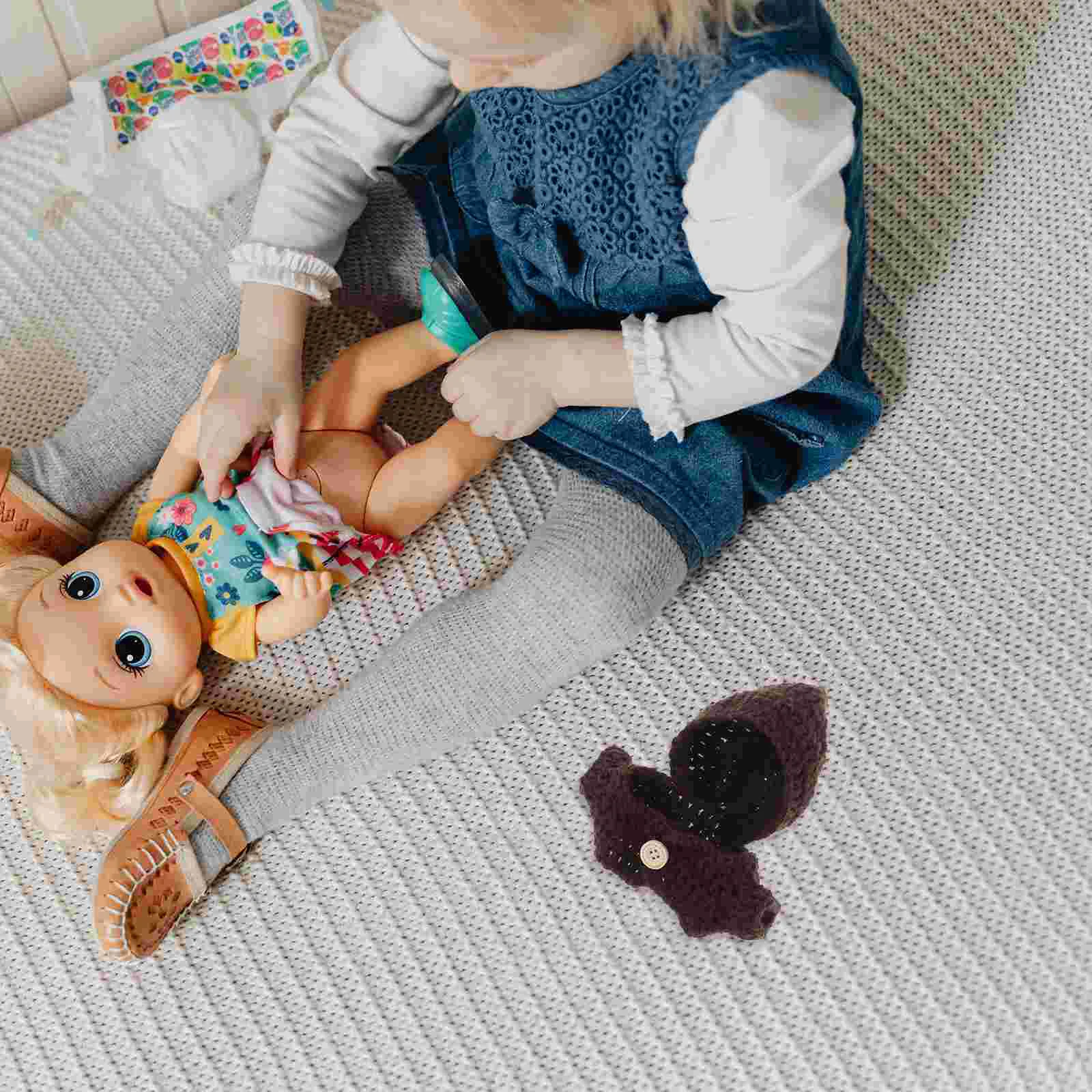 Mini knuffel gebreide romper zachte vervangende poppenkleding schattig ontwerp veelzijdige accessoire schattige outfit gevuld