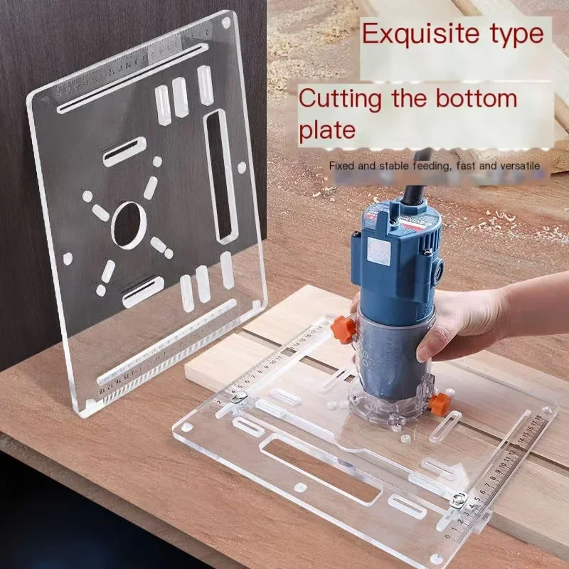 แผ่นอะคริลิกหนา 8 มม. สำหรับตัด 45/ °   90 °   เครื่องตัดขนาดกง (เครื่องตัดไม้) แบบตั้งโต๊ะ ปรับระดับได้ พร้อมอุปกรณ์เสริม