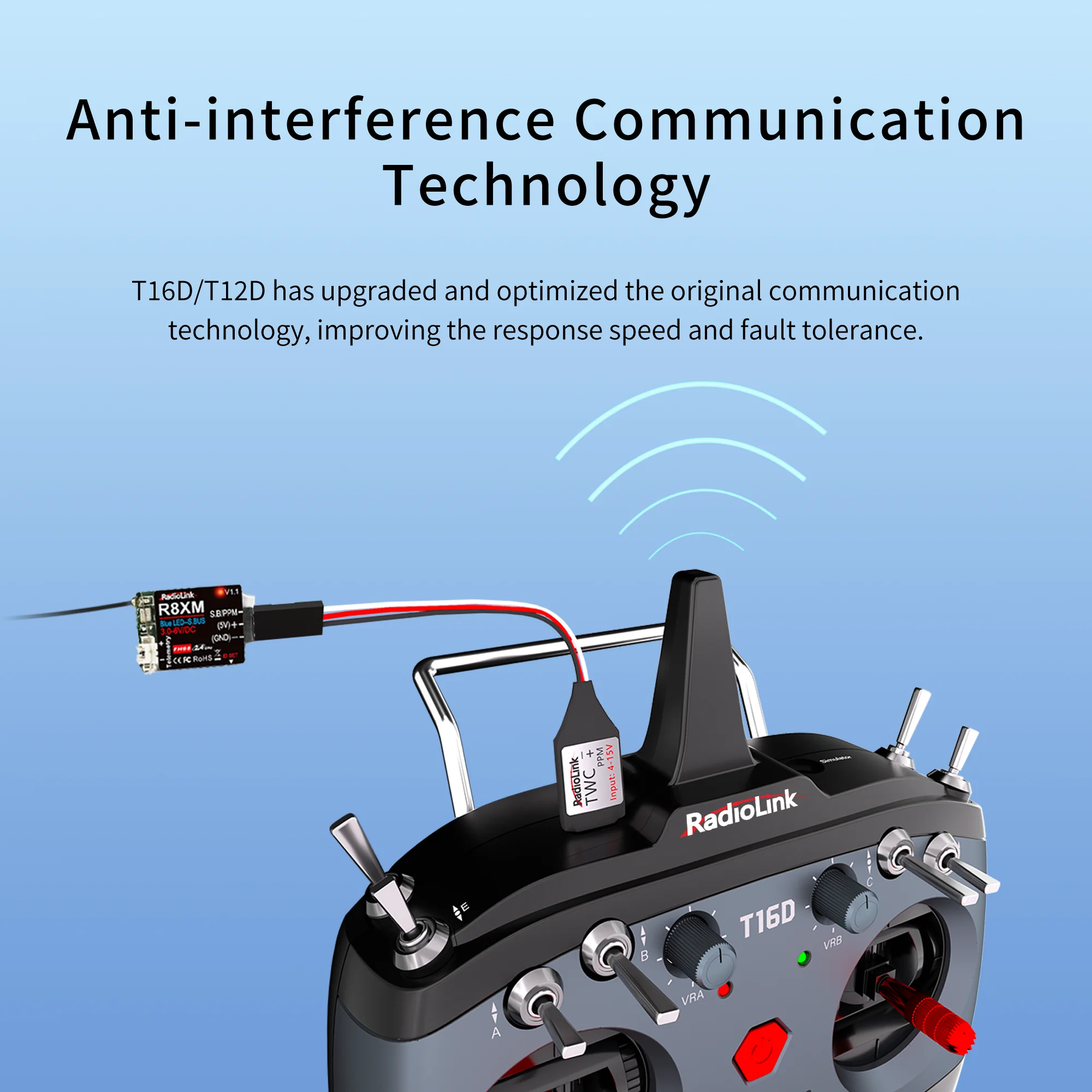 Radiolink TWC Type-C Wireless Trainer Cable PPM Signal Trainer Line For T16D T12D Transmitter Student Aircraft