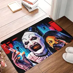 Halloween Clown Horror Movie Terrifier Front Door Mat Anti-Slip Outdoor Quick Dry Doormat Floor Bath Entrance Rug Carpet