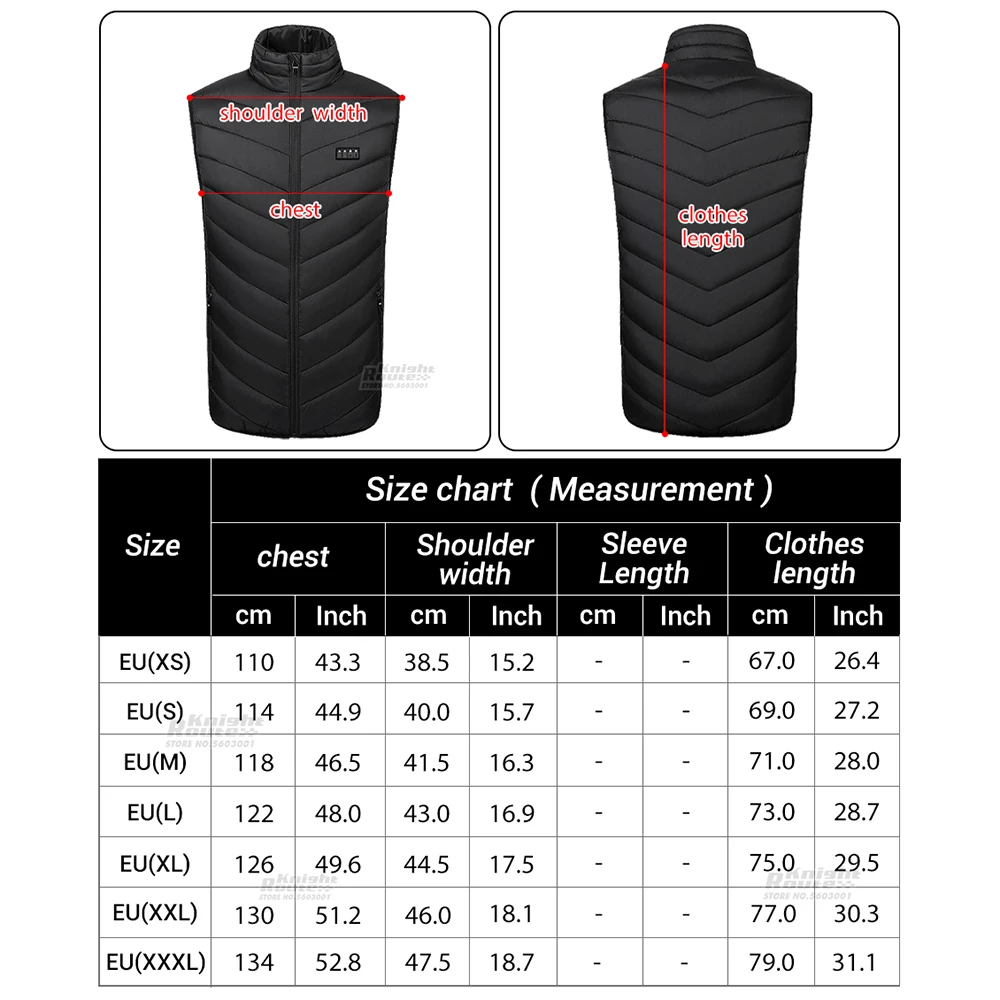 19 Areas Self Heating Vest Men\'s Thermal Women\'s USB Heated Vest Warm Clothing Fishing Camping Washable Winter Heating jacket
