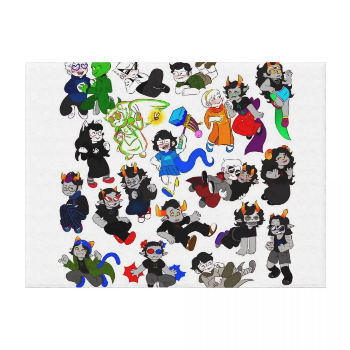 

all the character Throw Blanket Summer cosplay anime Single Large Blankets