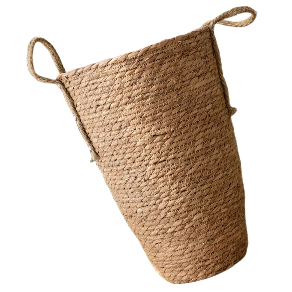

Rattan Flower Basket Woven Indoor Plant Pot Decorative Multi Purpose Storage Planter Large Space Convenient Practical