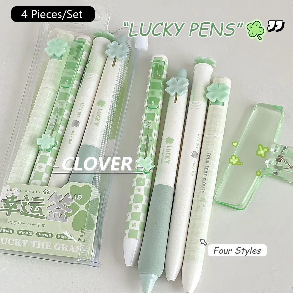 Four-Leaf Clover Gel Pens 4-Pack