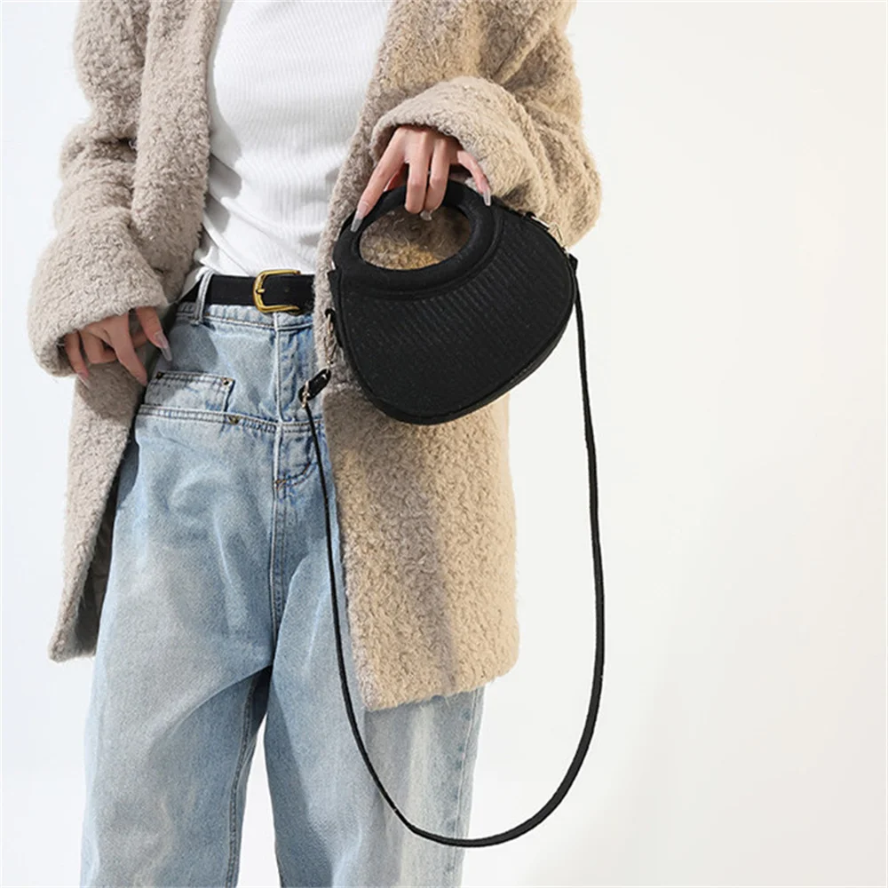 Women Top-handle Bags Autumn Winter Fashion Bag New Fashion Shoulder Bag Portable Women\'s Bag Felt Handbags Shopping Bag