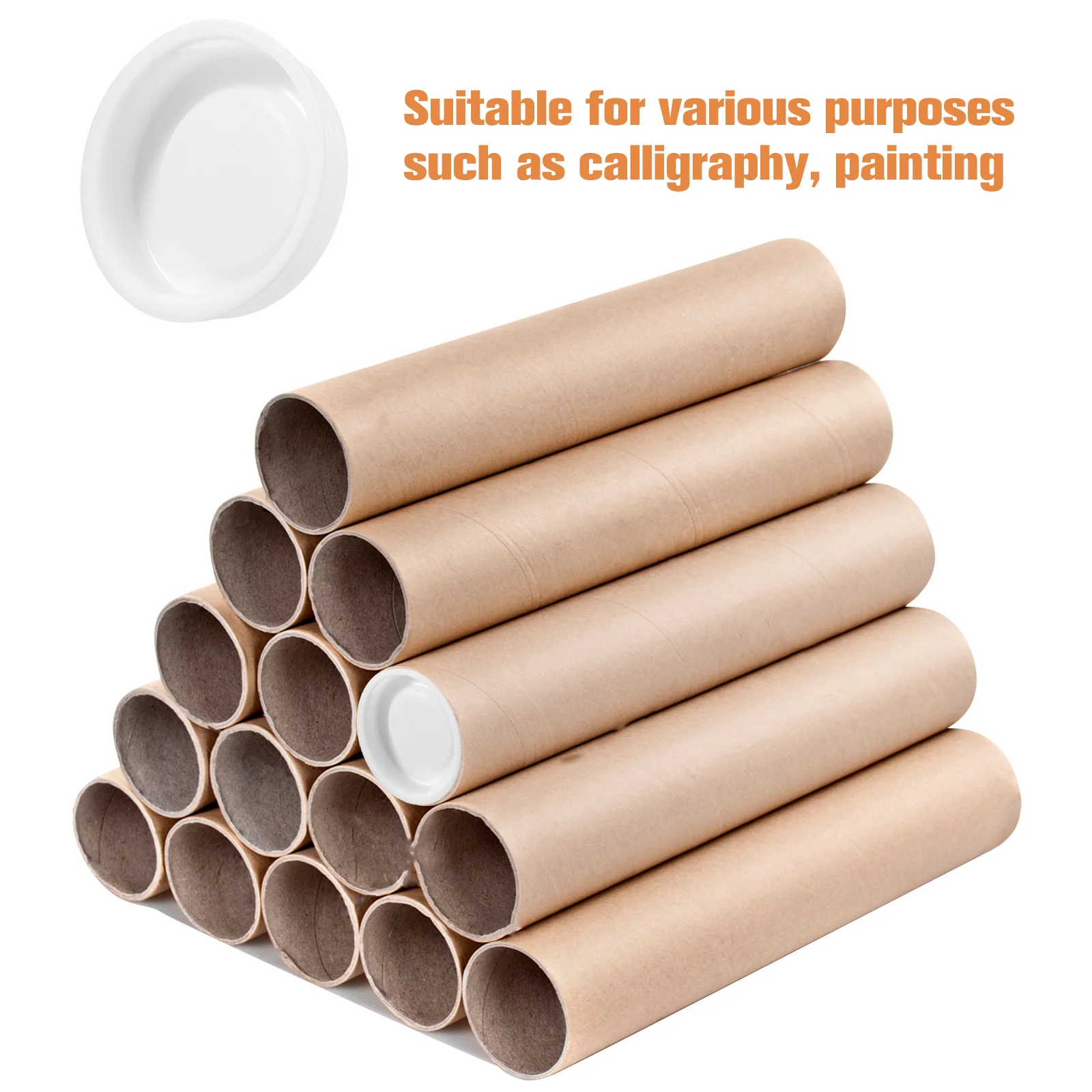 Tappi terminali per tubi postali in plastica da 100 pezzi Tappi sicuri a scatto per tubi per poster di carta Tappi rotondi multiuso Tappi terminali rotondi