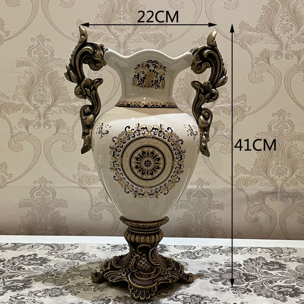 

European Luxury Vases Home Decor Floor Vase For Interior High-grade Ceramic Vase For Decoration Living Room Decoration