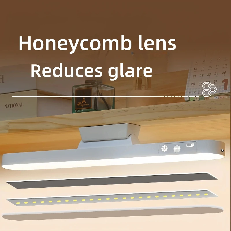 Lámpara de mesa táctil LED, lámpara de escritorio magnética con carga USB para lectura, armario, espejo, mesita de noche, luces nocturnas recargables