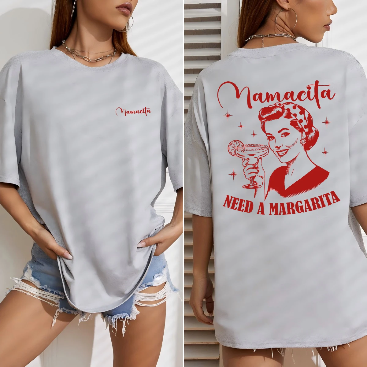 

Mamacita Needs A Margarita Женская футболка с принтом лимона Летний топ большого размера Хлопковые футболки с круглым вырезом Y2K Универсальная одежда