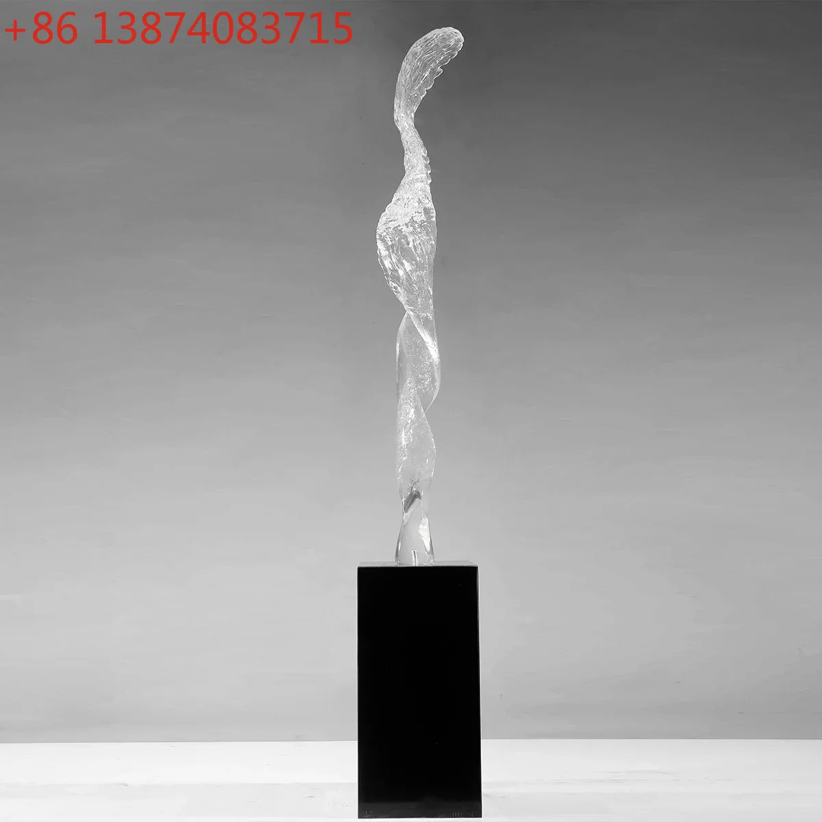 Entrance ornament transparent resin wind and water living room TV cabinet entrance sculpture home decoration