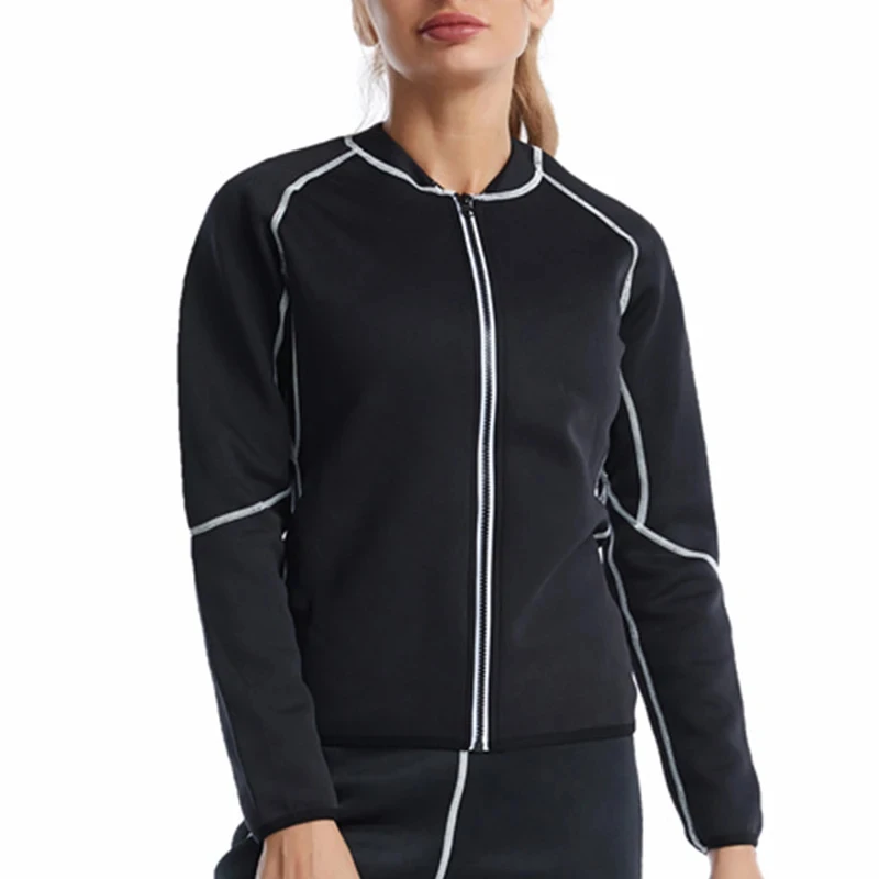 Sauna Suit Women Gym Clothing Coat Pants for Sweating Weight Loss Sports Active Wear Slimming Tracksuit Fat Burning leggings