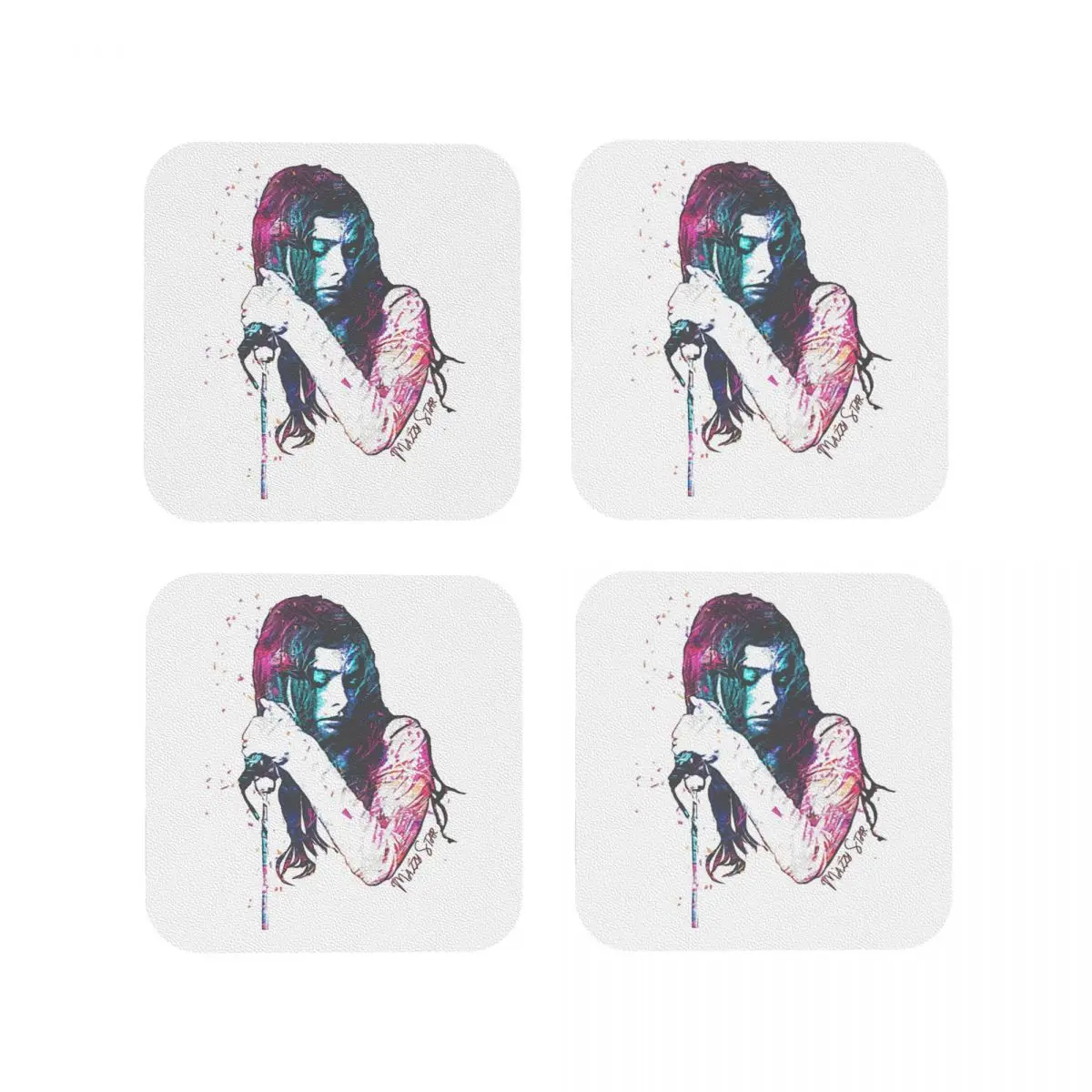 

Mazzy Star Torn Times Подставки в стиле ретро Кухонные салфетки Нескользящая изоляция Кофейные коврики для чашек Домашняя посуда Подушечки Набор из 4 шт.