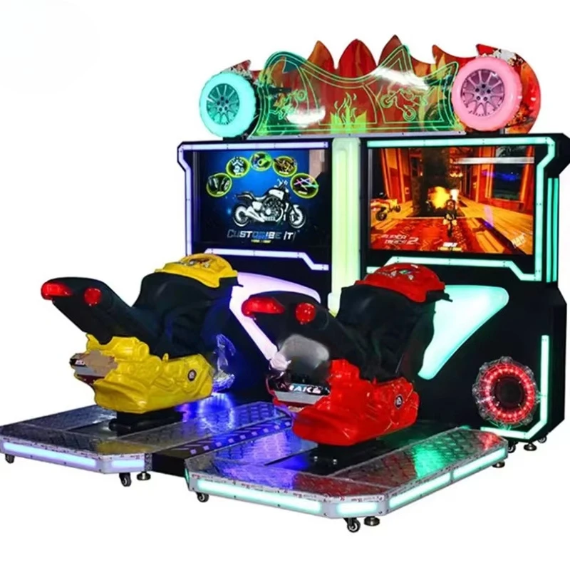 a forCoin Operated Game Arcade GP Motorbike Aracing Moto Arcade Simulator Coin Operated Motorcycle Game Arcade Machine  42 Inch