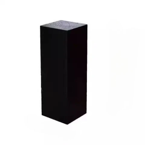 

Rooted carving wabi-sabi wind retro carbonized porch ornament flower stand art base square wooden pier