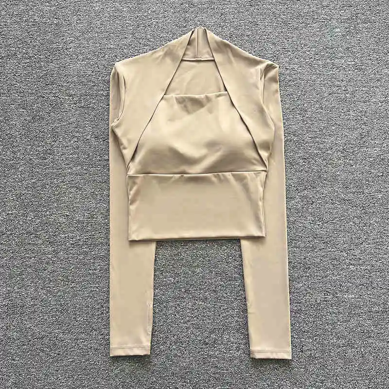 

Women's fitness suit 2025 new long-sleeved professional pilates training high-end sense running sports compression yoga top